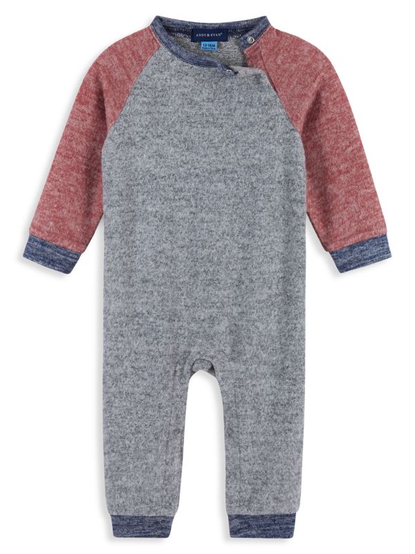 Andy & Evan Baby Boy's Hacci Colorblocked Coverall